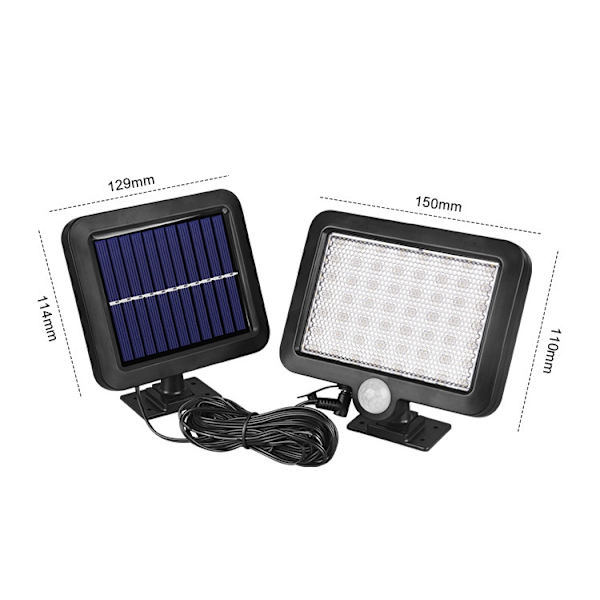 Strålkastare LED solcell med sensor
