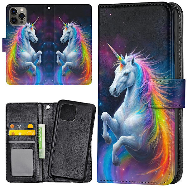 iPhone 15 Pro Max - Plånboksfodral/Skal Unicorn