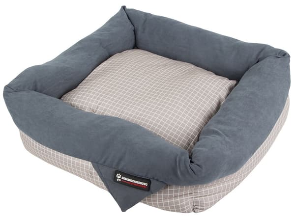 Hundbädd kattbädd mjuk soffa bäddsoffa kudde stor Blå/grå