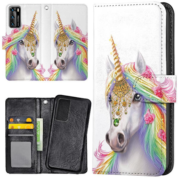 Huawei P40 Pro - Mobilcover/Etui Cover Unicorn/Enhjørning