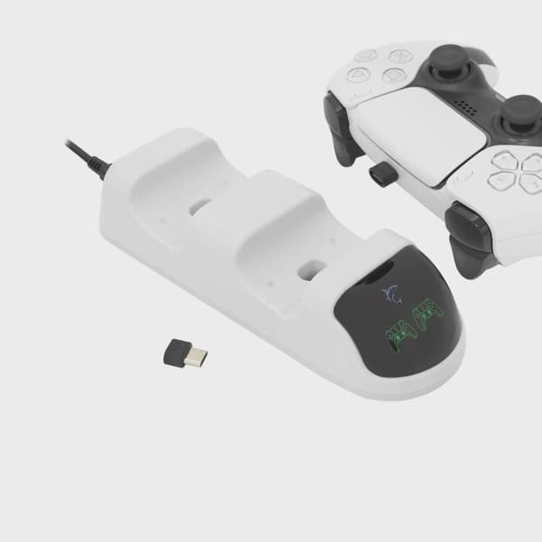 White Shark TAKEDOWIN PS5 Controller Laddningsstation Vit