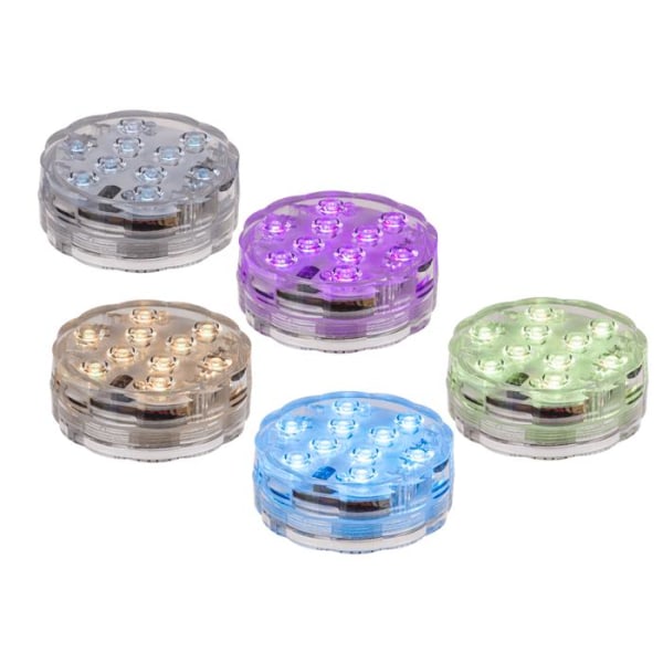 Undervannslampe / Bassengbelysning - Liten LED-lampe med RGB Multicolor