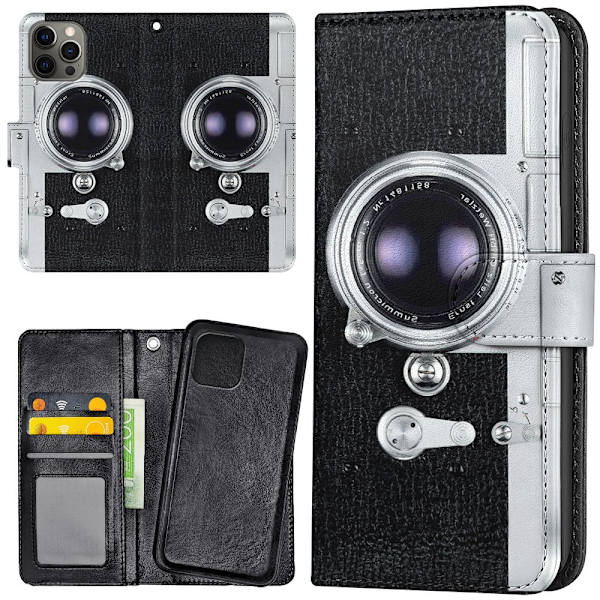 iPhone 15 Pro - Lommebok Deksel Retro Kamera