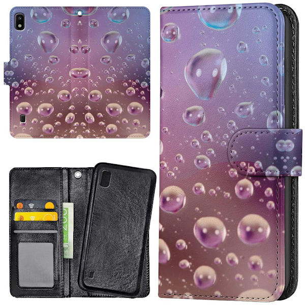 Samsung Galaxy A10 - Plånboksfodral/Skal Bubblor