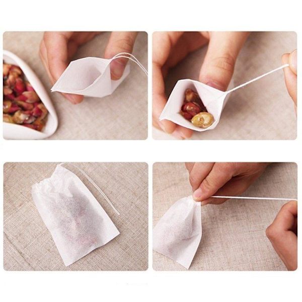 Teposer / Krydderposer - Tomme Poser til Te – Tepose White 200-Pack