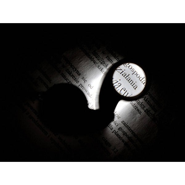 Lupe / Forstørrelsesglass - 40x Forstørrelse & LED-lampe
