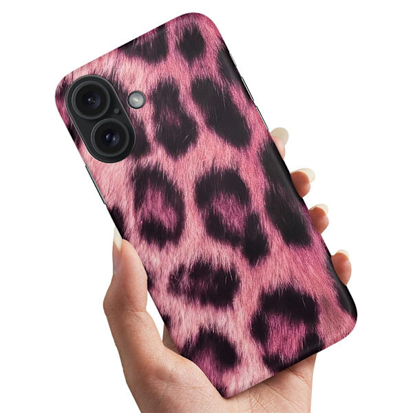 Deksel / Mobildeksel til iPhone 16 - Pink Leopard