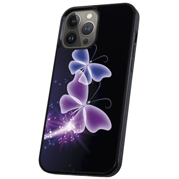 iPhone 16 Pro Max - Deksel/Mobildeksel Lilla Sommerfugler