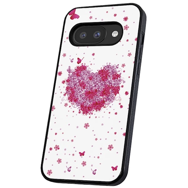 Google Pixel 10A - Deksel/Mobildeksel Blomsterhjerte