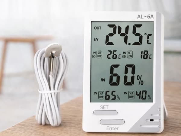 Väderstation LCD termometer hygrometer inomhus