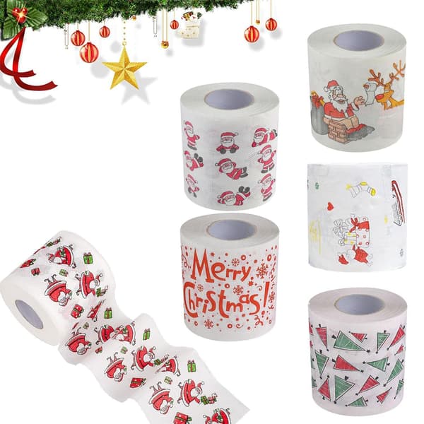 Juletoalettpapir med julemotiv - 1 rull