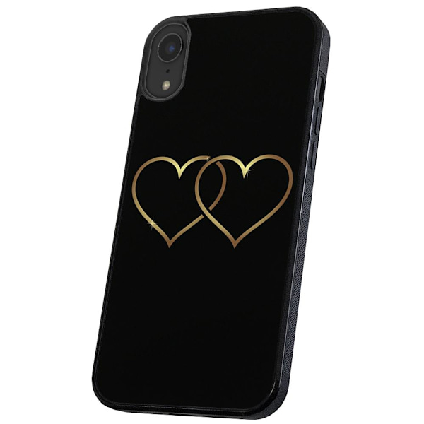 iPhone XR - Deksel/Mobildeksel Double Hearts Multicolor