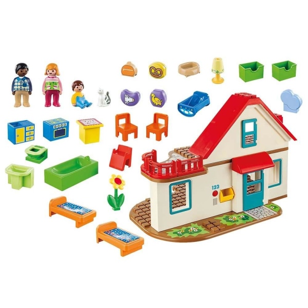 Playmobil 123 Hus - Legehus med tilbehør - Dukkehus Multicolor e15d |  Multicolor | 2120 | Fyndiq