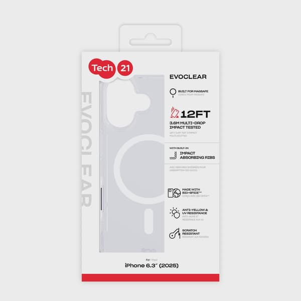Tech21 Evo Clear MagSafe iPhone 17 Transparent