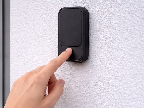 Trådlös dörrklocka kinetisk LED 130 m Svart