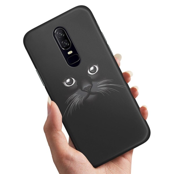 OnePlus 6 - Deksel/Mobildeksel Svart Katt