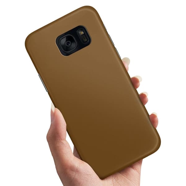 Deksel / Mobildeksel til Samsung Galaxy S7 Edge - Brun Brown