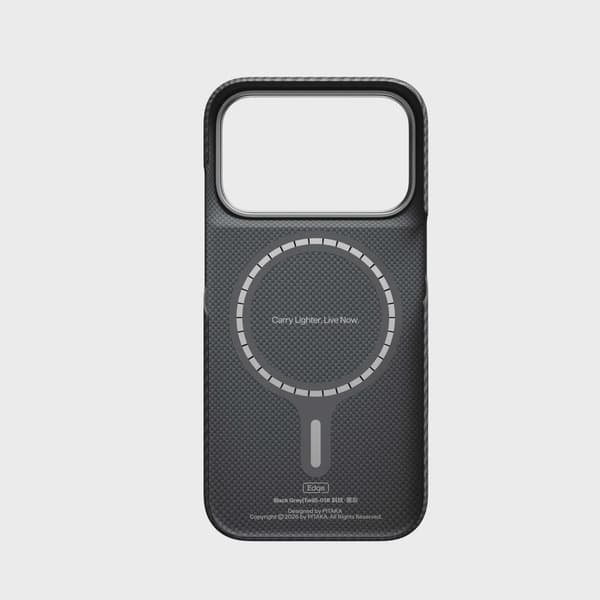 Pitaka Edge MagSafe Fodral iPhone 18 Pro/17 Pro Black/Grey