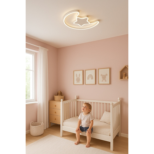 Takplafond LED vägglampa måne fjärrkontroll