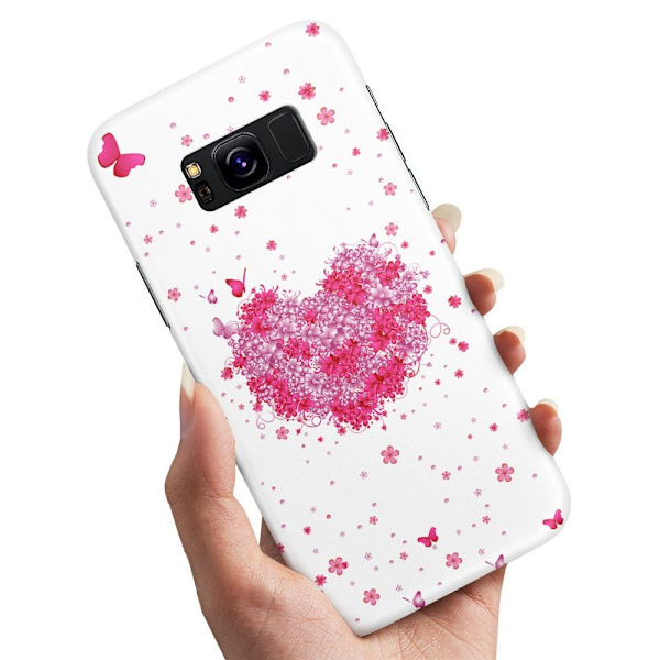 Deksel / Mobildeksel til Samsung Galaxy S8 Plus - Blomsterhjerte