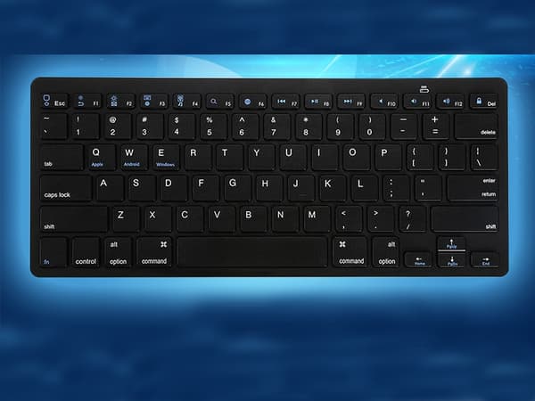 Trådlöst bluetooth-tangentbord för pc ipad mac liten slimmad lågprofil Black