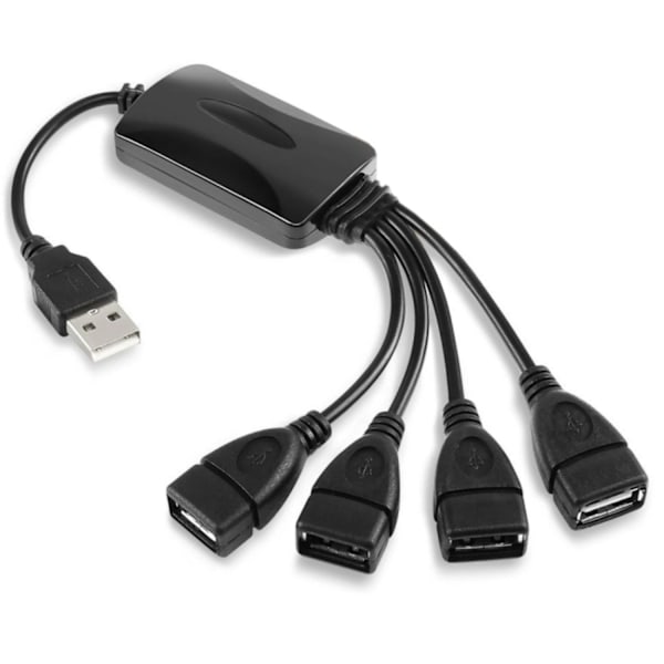 USB 2.0-Hub 4 Porte Black
