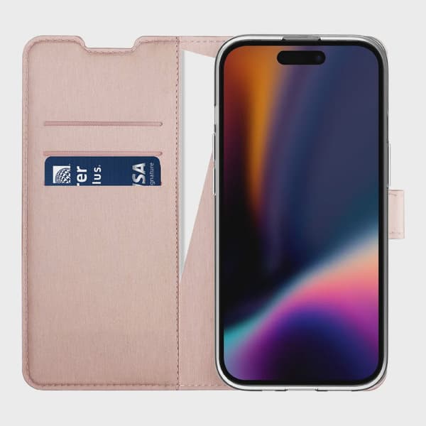 X2O Classic Wallet Plånboksfodral iPhone 15/14/13 Rose Gold