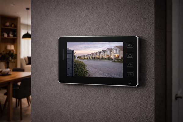 Porttelefon video kabel LCD grind Black