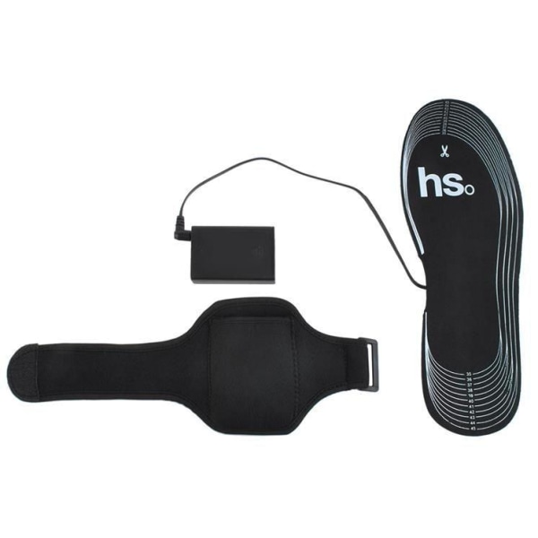 Opvarmede indlægssåler / USB fodvarmer - varmer dine fødder Black