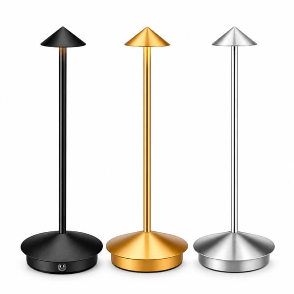Bordlampe / Skrivebordslampe - Trådløs LED-lampe Black