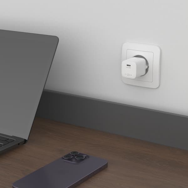 FIXED Snabb Mini Hemladdare 20W USB-C PD Vit