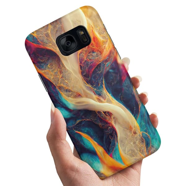 Deksel / Mobildeksel til Samsung Galaxy S7 - Abstrakt Mønster