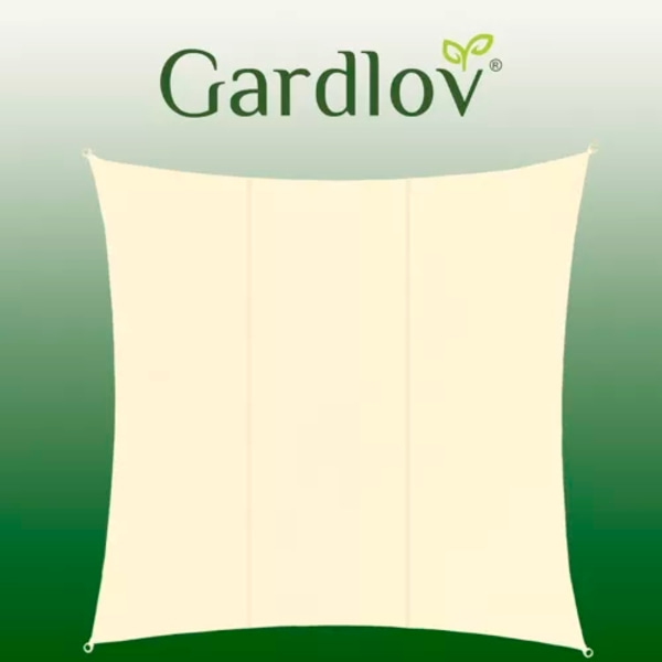 Solseil / Seilduk - Vanntett - 3,6x3,6 m - 180g/m2 Beige