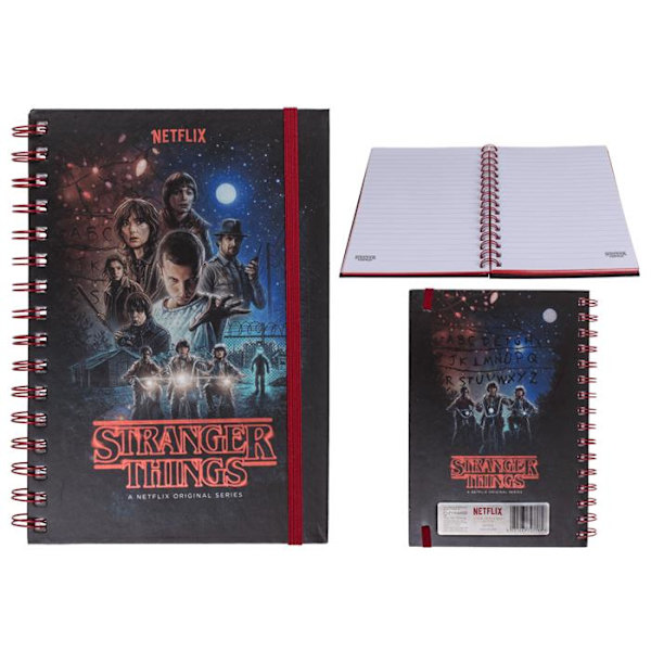 Stranger Things Skrivbok / Anteckningsbok / Dagbok Black