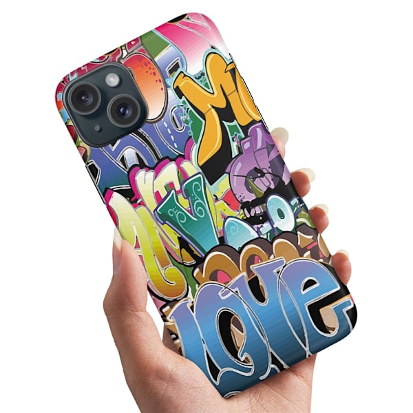 Deksel / Mobildeksel til iPhone 15 - Graffiti