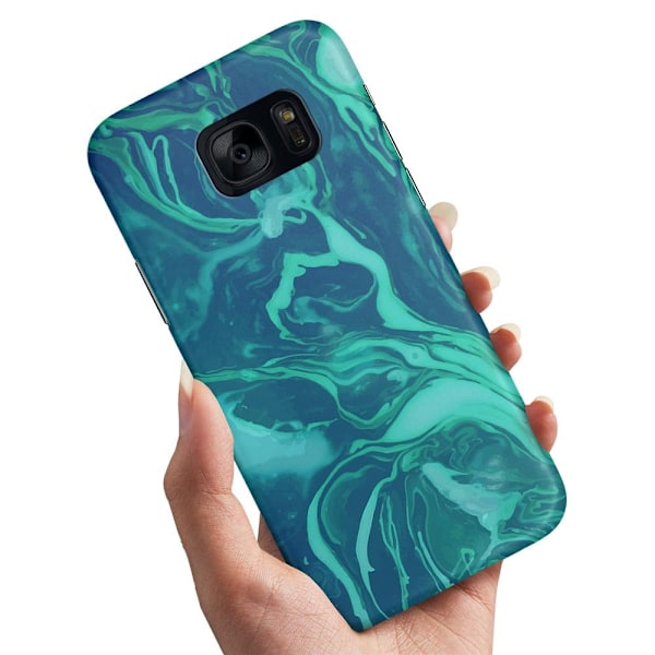 Deksel / Mobildeksel til Samsung Galaxy S7 Edge - Marmor Multicolor