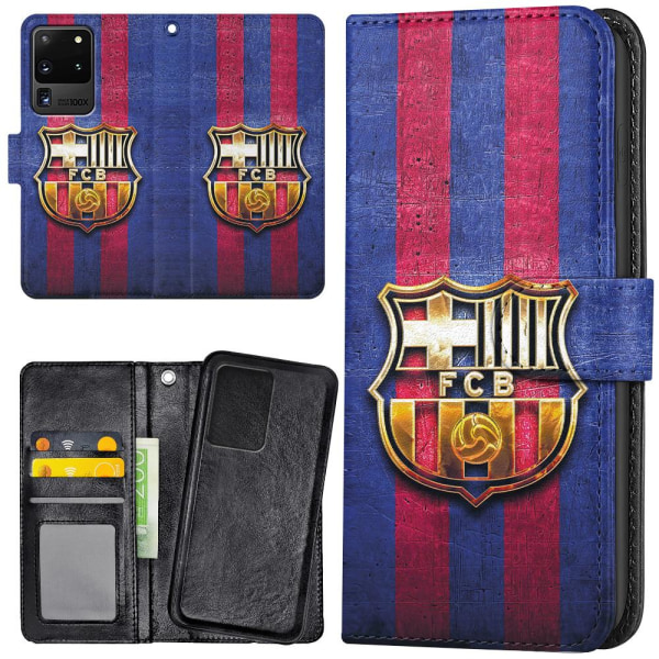 Samsung Galaxy S20 Ultra - Plånboksfodral/Skal FC Barcelona multifärg