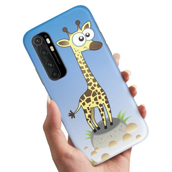 Xiaomi Mi Note 10 Lite - Cover/Mobilcover Tegnet Giraf