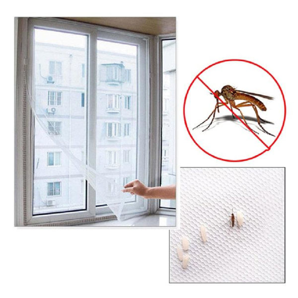 Myggnät / Insektsnät till Fönster - Klippbar - 130x150cm Vit