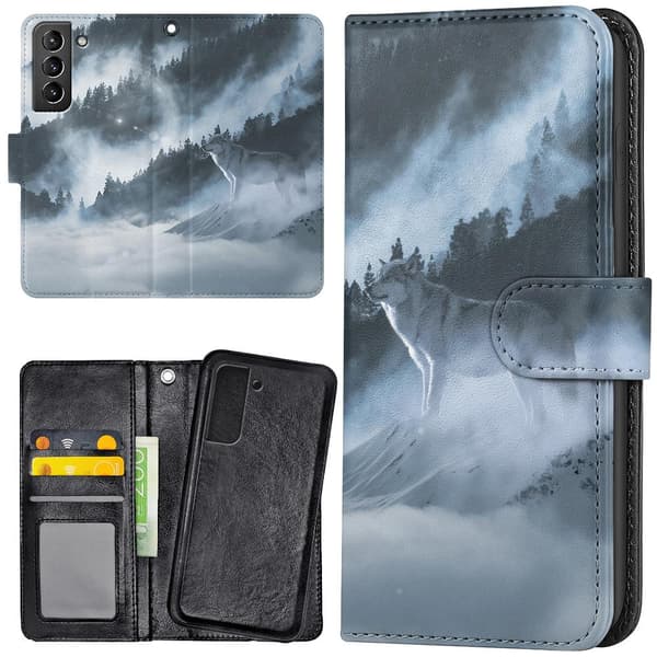 Samsung Galaxy S22 - Plånboksfodral/Skal Arctic Wolf multifärg