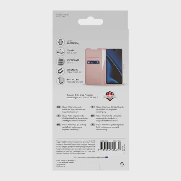 X2O Classic Wallet Plånboksfodral Samsung Galaxy A18/A17 Rose Gold