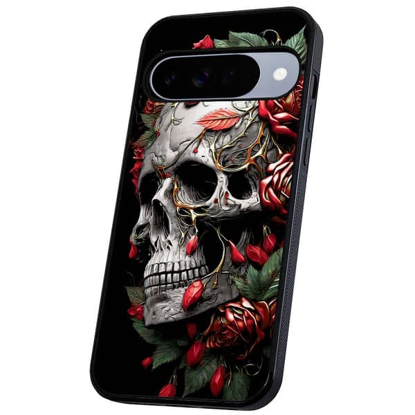 Google Pixel 10/10 Pro - Skal/Mobilskal Skull Roses