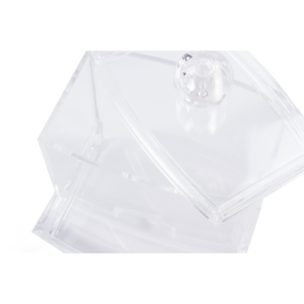 Bomullspinnar behållare transparent