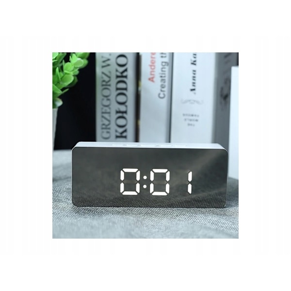 Vækkeur med LED & Termometer – Ur White