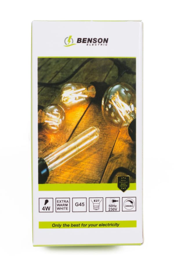 LED-glödlampa filament G45 4 W E27 dimbar