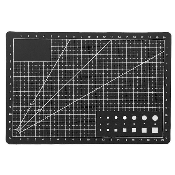 A5 Leikkuualusta – Itsekorjautuva (22x15 cm) Black