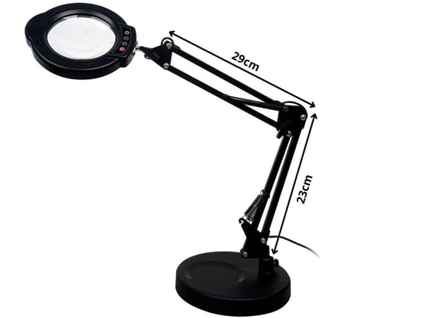 Förstoringslampa skrivbord 10x LED