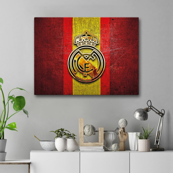Lærredsbillede / Lærredstryk - Real Madrid - 40x30 cm - Lærred Multicolor