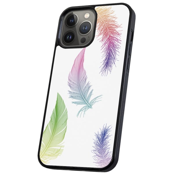 iPhone 13 Pro Max - Skal/Mobilskal Fjädrar multifärg