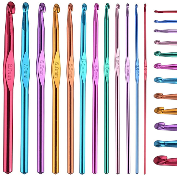 Virknålar – 2–8mm – 12-Pack